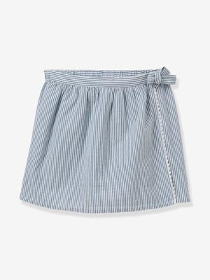 Skort voor meisjes blauw, gestreept