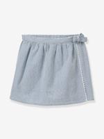 Skort voor meisjes blauw, gestreept