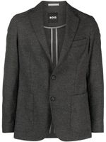 BOSS blazer chiné à simple boutonnage - Gris - thumbnail