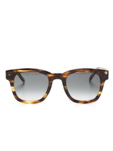 Saint Laurent Eyewear lunettes de soleil à effet écailles de tortue - Marron