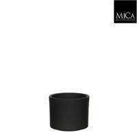 Era pot rond donkergrijs mat h9xd10,5 cm Mica Decorations - Mica decorations