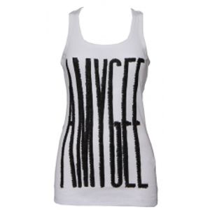 Amy Gee tanktop - Fuxia - White / Wit