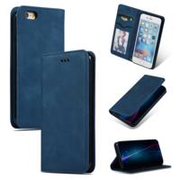 Retro huid voelen Business magnetische horizontale Flip lederen case voor iPhone 6S & 6 (marineblauw)
