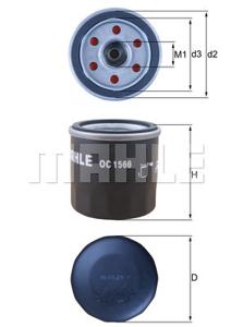 Oliefilter MAHLE, Diameter (mm)65,3mm, u.a. für Renault, Nissan, Hyundai, KIA, Infiniti, Dacia, Alpine, Lada