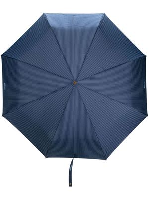 Moschino parapluie à fines rayures - Bleu