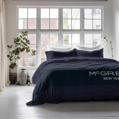 Dekbedovertrek McGregor - Lits-Jumeaux (240x220 cm) - Blauw Microvezel - Dessin: Tekst, Patroon - McGregor - Dekbed-Discounter.nl
