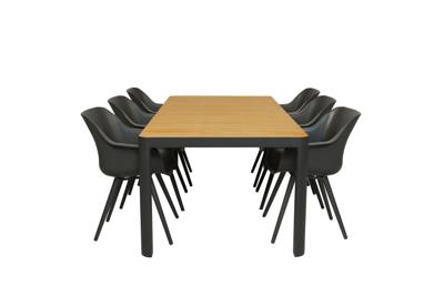 Qopps Mikos tuintafel 220 met 6 Hartman Sophie studio xerix tuinstoel