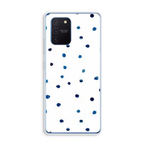 Blauwe stippen: Samsung Galaxy Note 10 Lite Transparant Hoesje