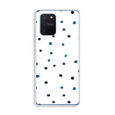Blauwe stippen: Samsung Galaxy Note 10 Lite Transparant Hoesje