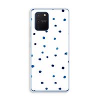 Blauwe stippen: Samsung Galaxy Note 10 Lite Transparant Hoesje