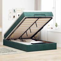 Ottoman bed met matras 120x200cm fluweel donkergroen