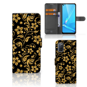 OPPO A72 | OPPO A52 Hoesje Gouden Bloemen