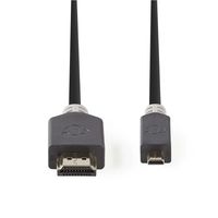 Nedis CVBW34700AT20 HDMI kabel 2 m HDMI Type A (Standaard) HDMI Type D (Micro) Antraciet - thumbnail