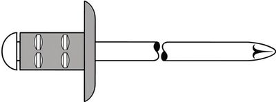 Gesipa Blindklinknagel | blindkl.nagelsteel DxL 3,2 x 8 mm K9,5 | aluminium/staal | 1000 stuks - 1433825 1433825