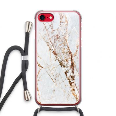 Goud marmer: iPhone SE 2020 Transparant Hoesje met koord
