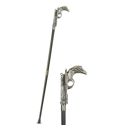 AN ALUMINIUM WALKING STICK