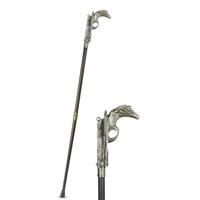 AN ALUMINIUM WALKING STICK