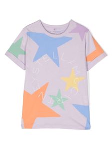 Stella McCartney Kids t-shirt en coton à logo imprimé - Violet