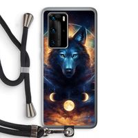 Wolf Dreamcatcher: Huawei P40 Pro Transparant Hoesje met koord