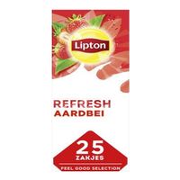 Lipton - Feel Good Selection Zwarte Thee Aardbei - 6x 25 zakjes