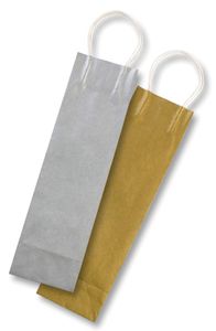 Folia papieren kraft zak voor flessen, 110 g/m², goud en zilver, pak van 6 stuks