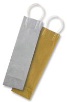 Folia papieren kraft zak voor flessen, 110 g/m², goud en zilver, pak van 6 stuks