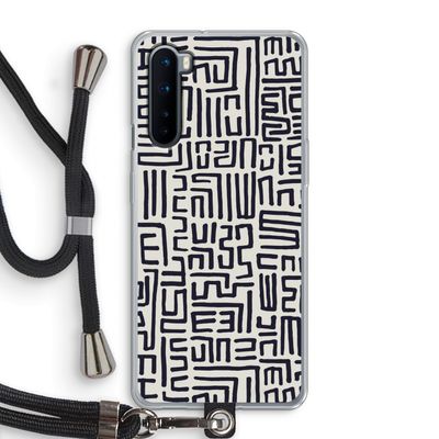 Moroccan Print: OnePlus Nord Transparant Hoesje met koord