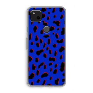 Blue Leopard: Google Pixel 4a Transparant Hoesje