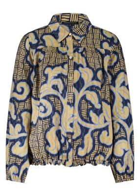 Tramontana Blouse Modern Rococo Tie Detail C15-18-301 Blouse 009995-printblues