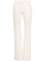 Chloé floral-lace bootcut trousers - Tons neutres - thumbnail