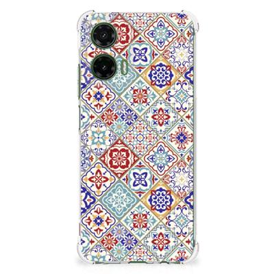 Motorola Moto G35 Anti-Shock Hoesje Tiles Color Motorola Moto G35 Anti-Shock Hoesje Tiles Color