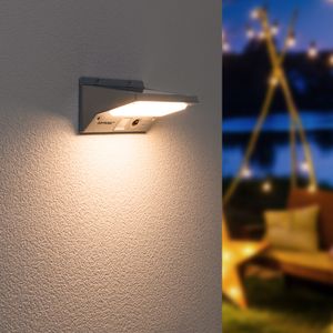 HOFTRONIC™ Burley LED Solar Wandlamp met bewegingssensor 3 lichtstanden 21 LEDS 3000K Warm wit