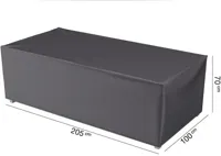 AeroCover loungebankhoes lage rug 205x100x70cm
