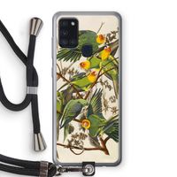 Carolinaparkiet: Samsung Galaxy A21s Transparant Hoesje met koord