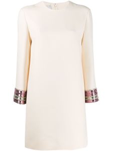 Valentino Garavani robe courte brodée de sequins - Tons neutres