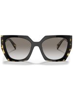 Prada Eyewear lunettes de soleil à effet écaille de tortue - Noir