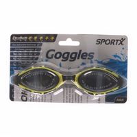 Anti-chloor duikbril zwart met geel - Zwembrillen - thumbnail