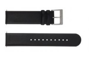 Horlogeband Mondaine BM20002 / FE16220.20Q.4 Leder Zwart 20mm