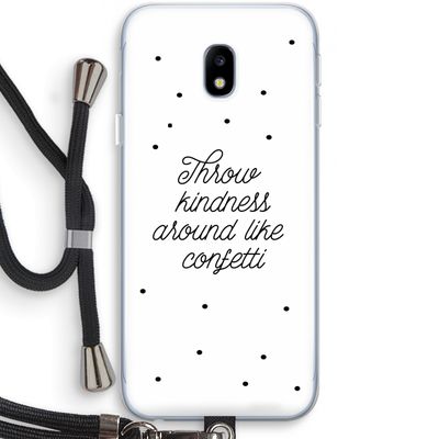 Confetti: Samsung Galaxy J3 (2017) Transparant Hoesje met koord