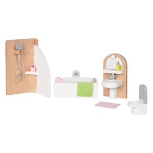 Goki Houten Poppenmeubels Badkamer, 10dlg.