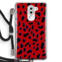 Red Leopard: Honor 6X Transparant Hoesje met koord