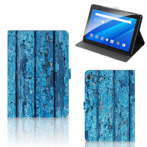 Lenovo Tab E10 Tablet Book Cover Wood Blue