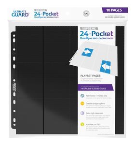 Ultimate Guard 24-Pocket QuadRow Pages Side-Loading Black (10)