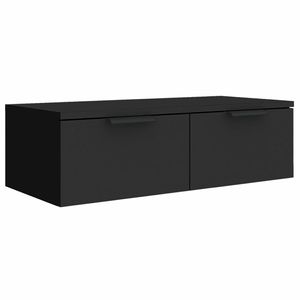 vidaXL Wandkast 68x30x20 cm bewerkt hout zwart