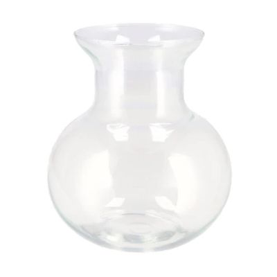 Bloemenvaas Mira - bol vaas model - transparant glas - D25 x H27 cm