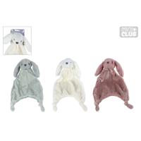 Mini Club knuffeldoekje konijn 3ass 38cm