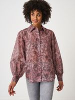 Blouse met lange pofmouwen en paisley print
