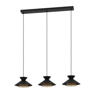 EGLO Grizedale hangende plafondverlichting Flexibele montage E27 Zwart, Geelkoper