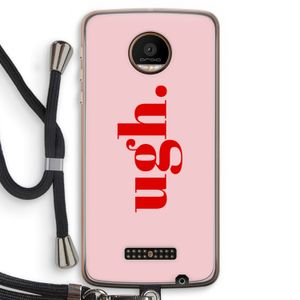 Ugh: Motorola Moto Z Force Transparant Hoesje met koord