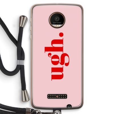 Ugh: Motorola Moto Z Force Transparant Hoesje met koord
